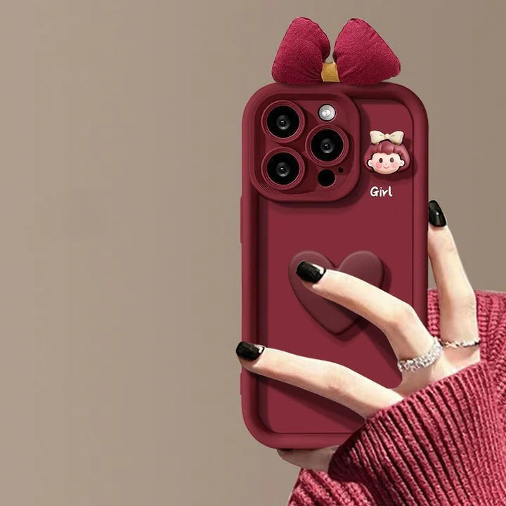 Bow & Heart Charm Case