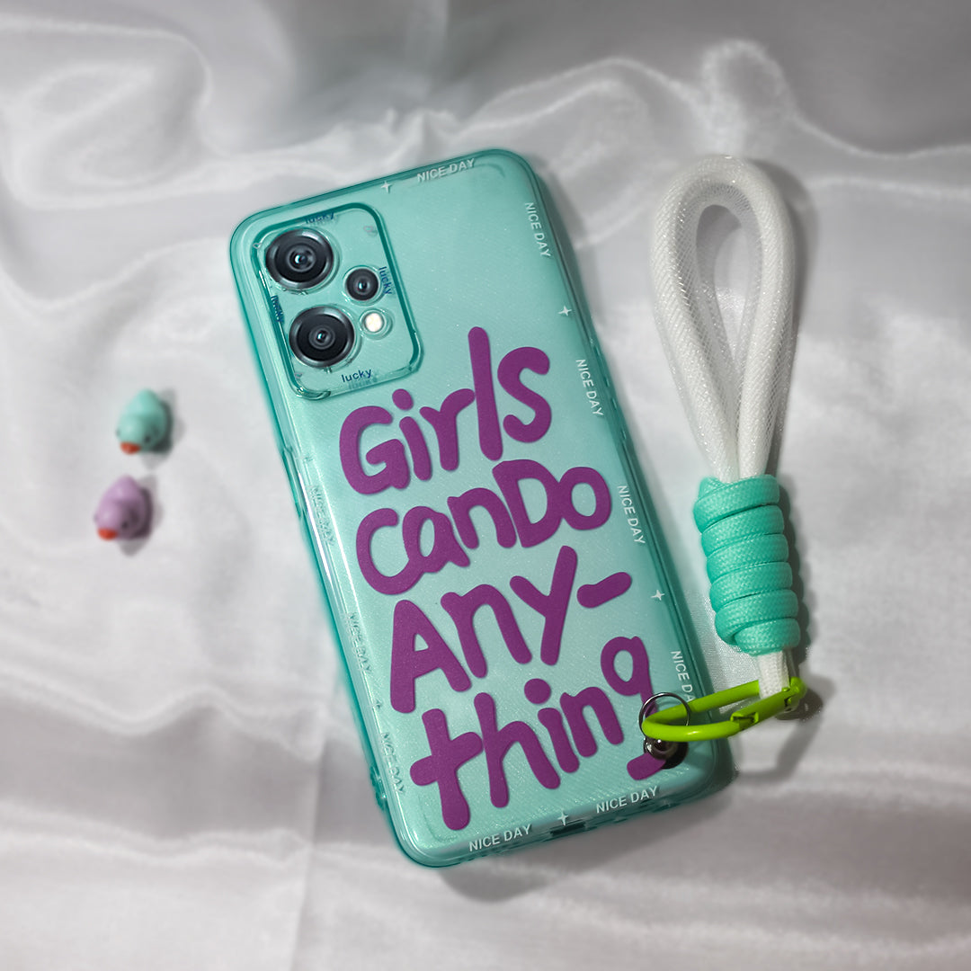 Cute Graffiti Letter Case with Lanyard