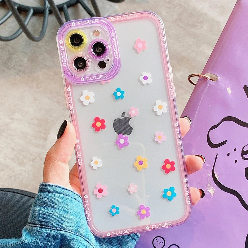 Flower Painted Clear Case