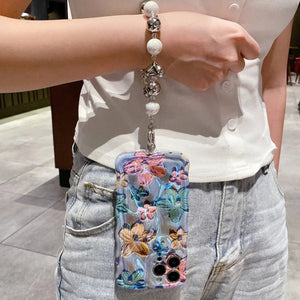 Floral Elegance Case With Lanyard