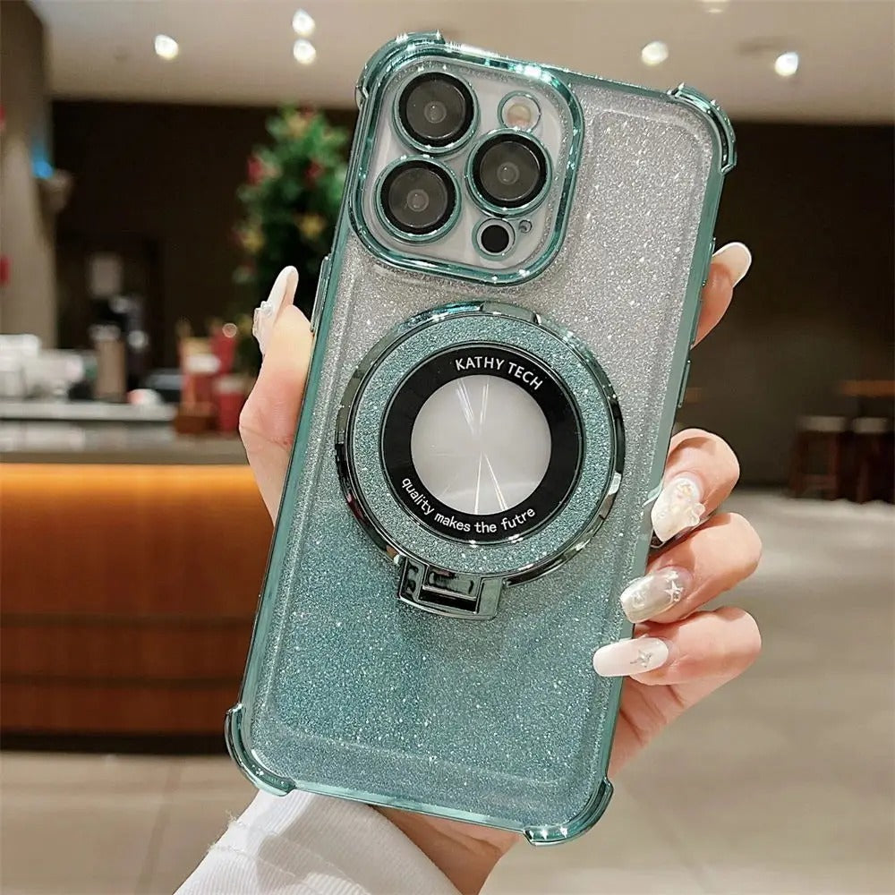 SparkleGrip Armor – Teal Glitter Edition