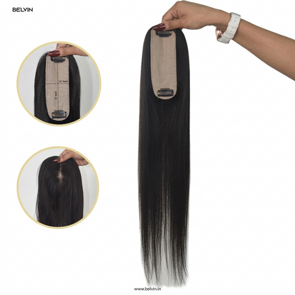 Silk Base Human Hair Topper 1.5*5Inc