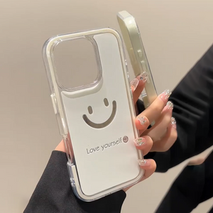 Love Yourself Smiley Phone Case - White