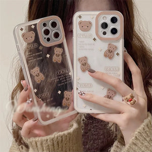 iPhone Series -Lovely Clear Brown Bear Case