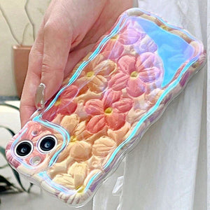 iPhone - Floral Wavy Shape Case