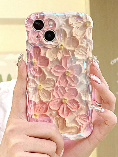 iPhone 14 Series - Floral Wavy Shape Case