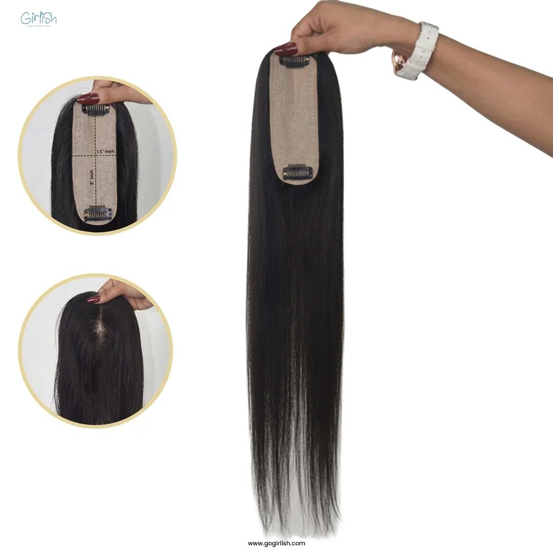 Silk Base Human Hair Topper 1.5*5Inc