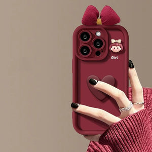 Bow & Heart Charm Case