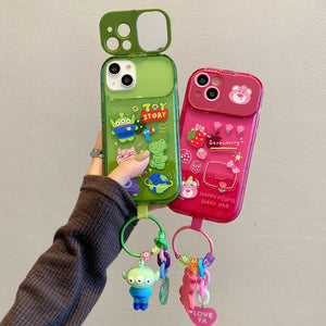 iPhone 14 Series - Flip Mirror 3D Cartoon Case