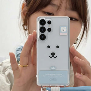 Cute Bear Case with Lanyard
