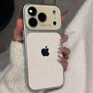 UrbanLeather Texture White Case - iPhone