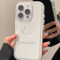 Love Yourself Smiley Phone Case - White