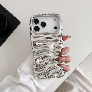 3D Silver Fluid Armor Case