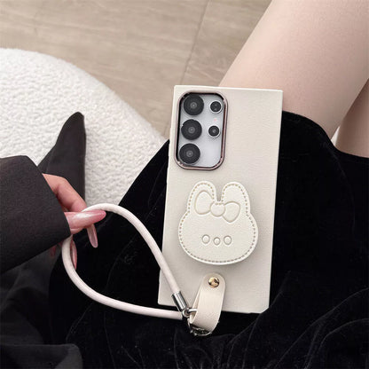 3D Bunny Embossed Pop Grip Case