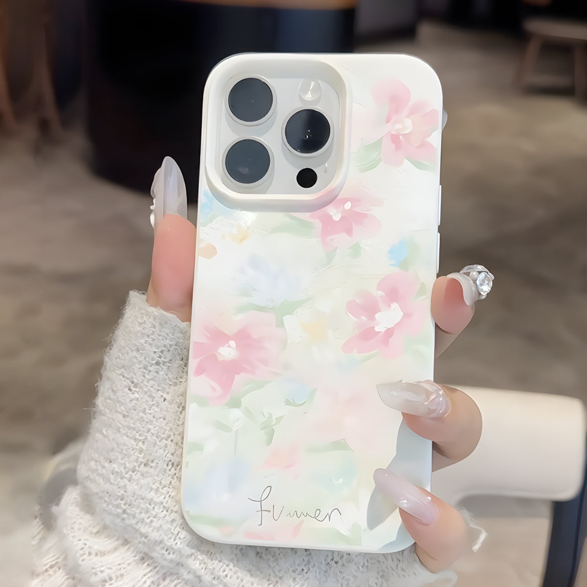Oil Painting Flower Pattern Case