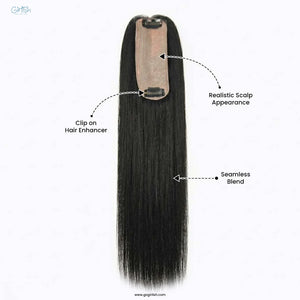 Silk Base Human Hair Topper 2.5*5Inc