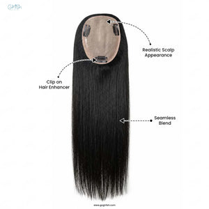 Silk Base Human Hair Topper 4.5*6Inc