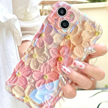 iPhone - Floral Wavy Shape Case