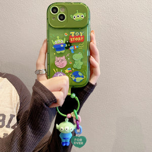 iPhone 14 Series - Flip Mirror 3D Cartoon Case