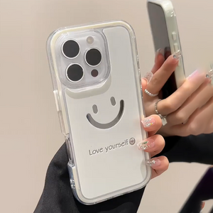 Love Yourself Smiley Phone Case - White