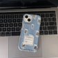 Denim Mirror Panel Case - Blue