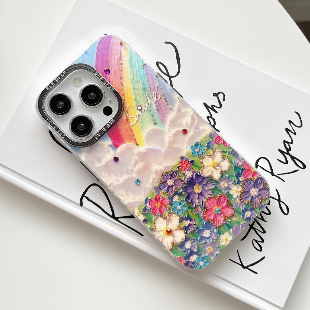 iPhone - Vibrant Petal Rainbow Case