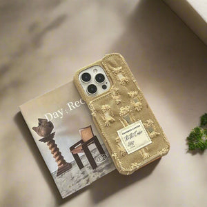 Denim Mirror-Panel Case-Brown