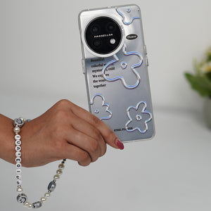 Floral Pearl Case With Lanyard