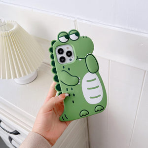 iPhone 15 Series- Cute Crocodile Soft Silicone Case