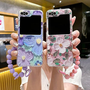 Oil Painting Floral Case with Lanyard
