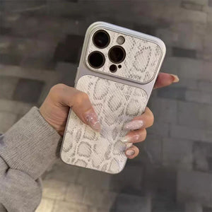 Electroplated PythonGrip leather Case