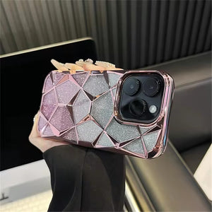 iPhone - Gradient Glitter Geometrical Pattern Case