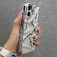3D Silver Fluid Armor Case