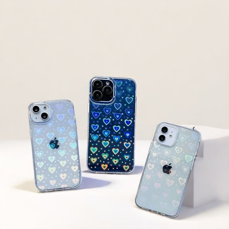 iPhone Series - Laser Love Heart Case