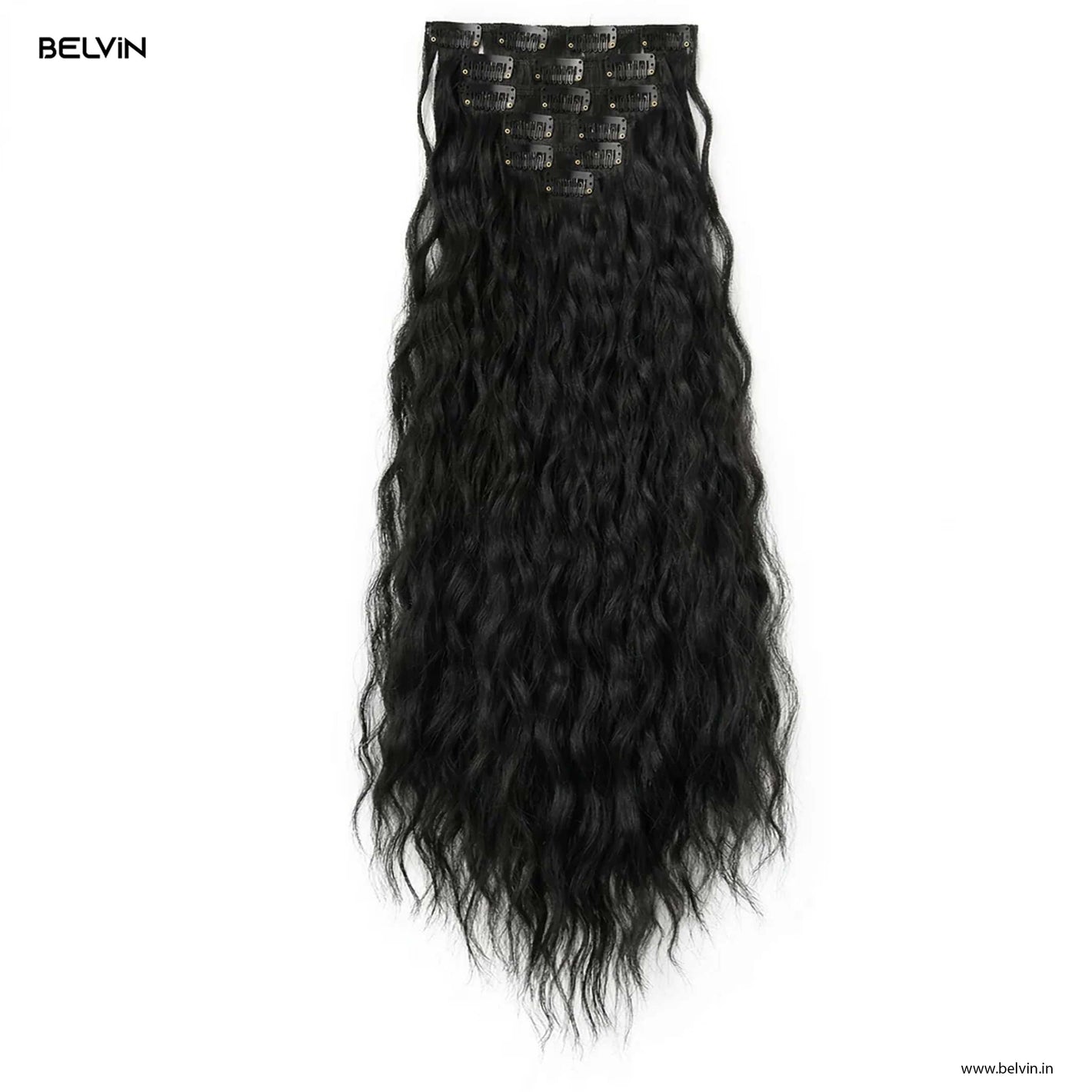 6 Pcs Set 16 Clip In Hair Extensions (Curly)
