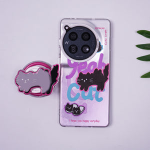 Black Cat Case With Magnetic Holder