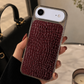 Glossy Crocodile Pattern Leather Case