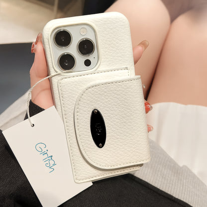 Retro Leather Flip Card Holder Case