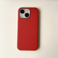 Grain Leather Case - Red