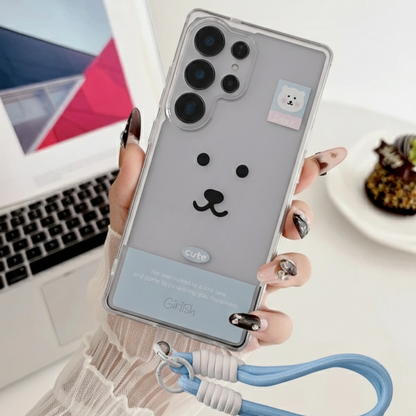 Cute Bear Case with Lanyard