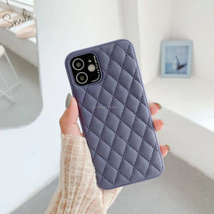 Galaxy S Series - Classic Leather Lattice Pattern Case