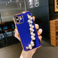 Galaxy S Series - Wrist Strap Pearl Chain Phone Case