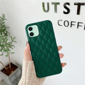 Galaxy S Series - Classic Leather Lattice Pattern Case