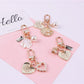 Golden Charm Pearl KeyChain