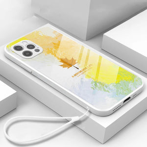 Maple Elegance Liquid Glass Case