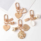 Golden Charm Pearl KeyChain
