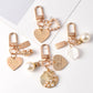 Golden Charm Pearl KeyChain