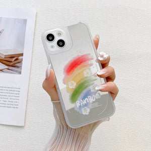 Reflective Mirror Rainbow Pattern Phone Case