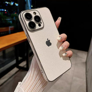 Luxe Leather Shield Case - White