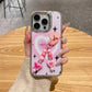 Kawaii Pink Aura Heart Case With Beaded Charm